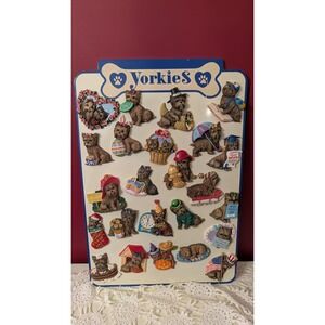 Willabee & Ward Yorkies Magnetic Board And 24 Holiday Magnets